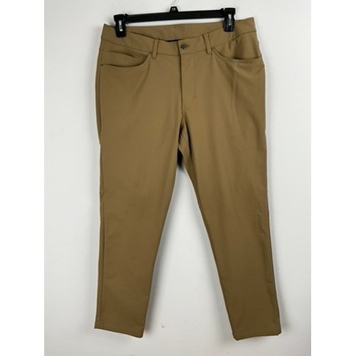 Lululemon Men's Tech Pants Khaki Size 34 X 31 (Est.) 5-Pocket Good